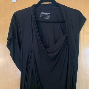 All Saints Asymmetrical Gathered Knit Dress